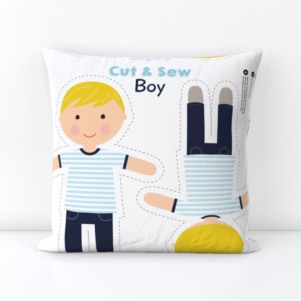 Cut and Sew Boy Doll-Blonde Hair