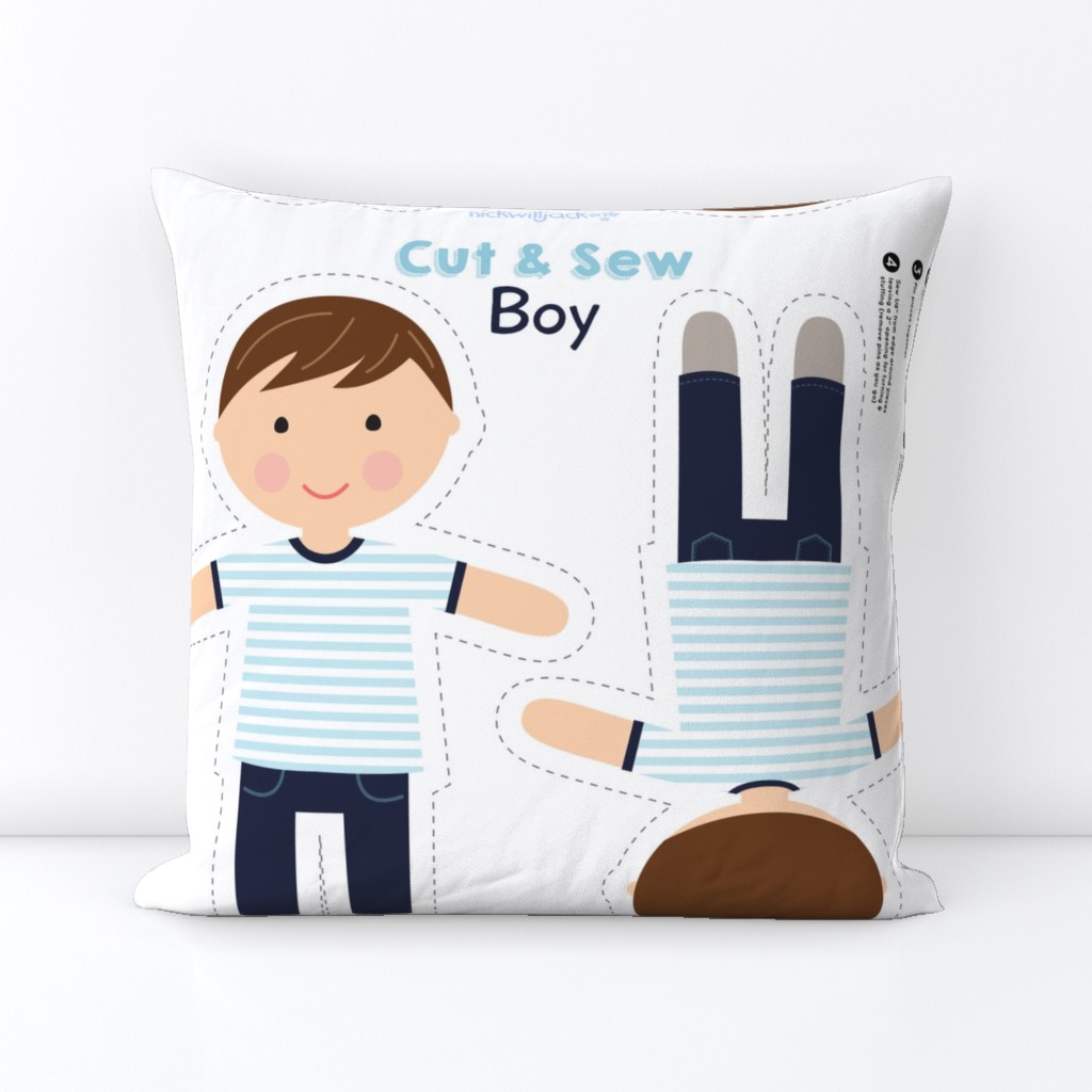 Cut and Sew Boy Doll-Brown Hair