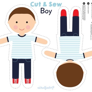 Cut and Sew Boy-Short Brown Hair