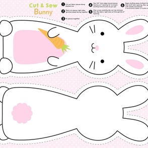 Cut and Sew Easter Bunny Pink