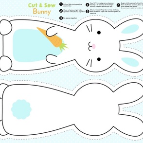 Cut and Sew Easter Bunny Blue