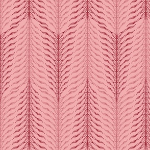 EMILY - silver fern chevron - pink and red