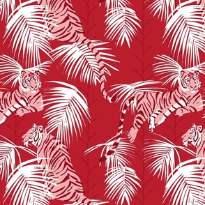 EMILY tiger jungle - pink and red