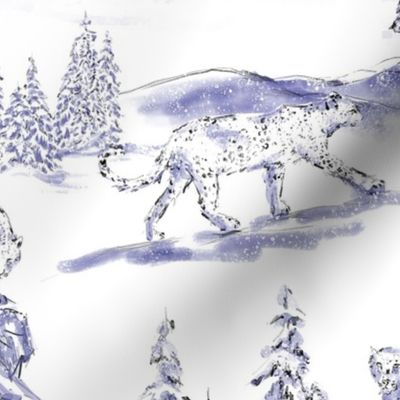 very peri snow leopard toile Pantone color of the year