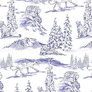 very peri snow leopard toile Pantone color of the year