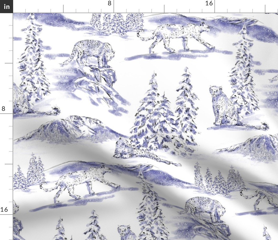 very peri snow leopard toile Pantone color of the year