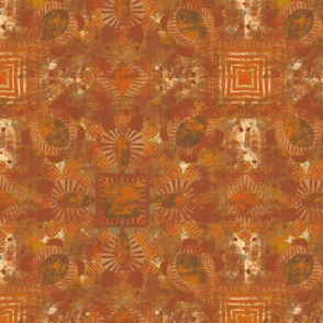Rusty distressed tile terra cotta pattern 