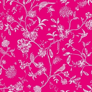 fuschia Toile