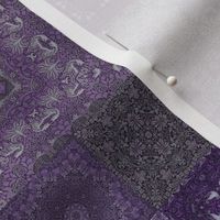 William Morris Quilt Design Purple Very Peri Smaller Scale