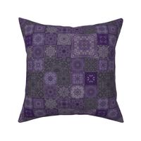 William Morris Quilt Design Purple Very Peri Smaller Scale