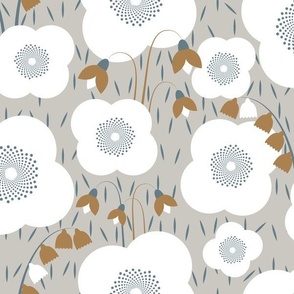 Normal scale • Neutral Botanicals - Poppies grey