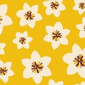 Normal scale • Boho flower - yellow background