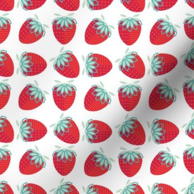 Small scale • Strawberries - white background
