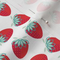 Small scale • Strawberries - white background