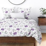 Lavender Watercolor Floral Pattern