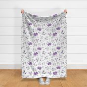 Lavender Watercolor Floral Pattern