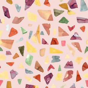 Terrazzo watercolor Soft Pink Medium