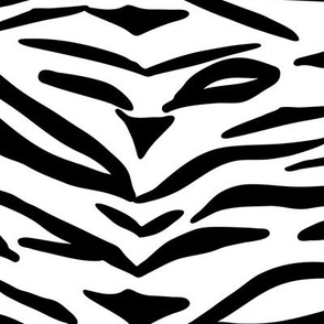 Zebra Stripes - Classic Black and White - Large Scale