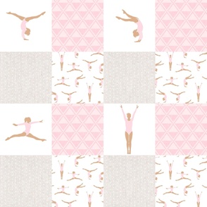 Gymnastics Patchwork - Pink - LAD22