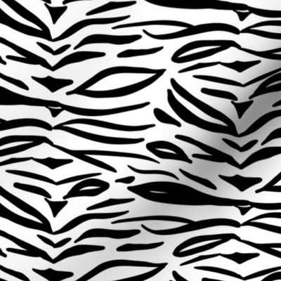 Zebra Stripes - Classic Black and White - Small Scale