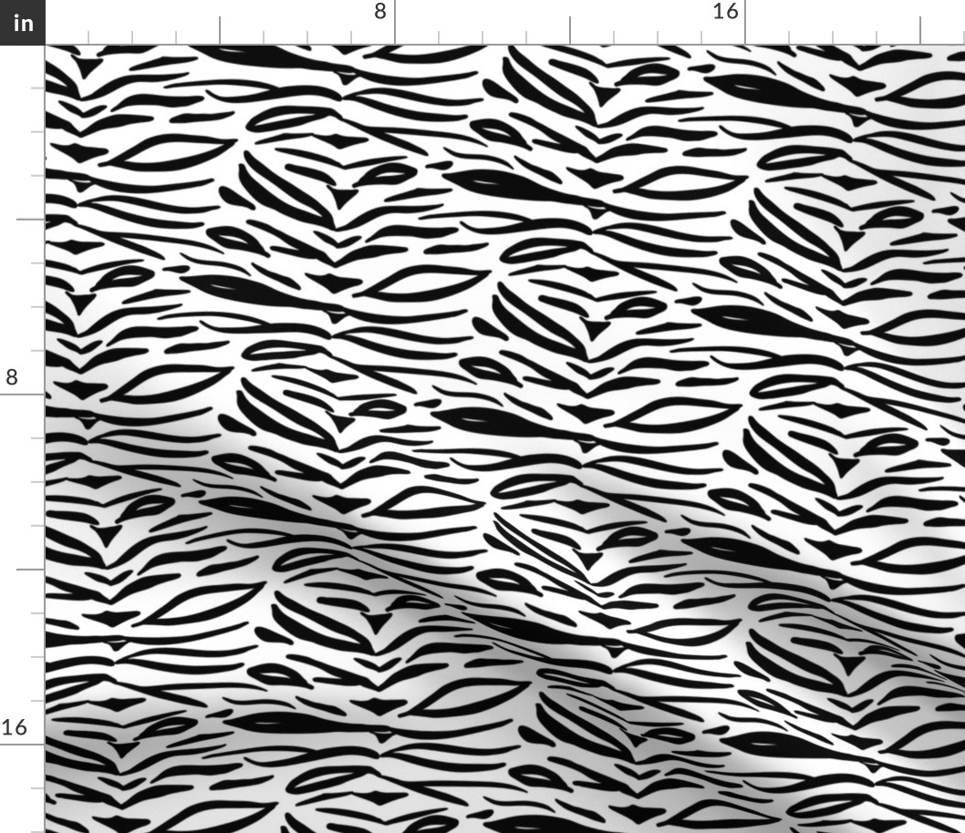 Zebra Stripes - Classic Black and White - Small Scale