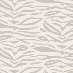 Zebra Stripes - Gray on Ivory - Small Scale