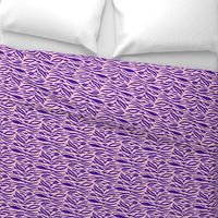 Zebra Stripes - Violet Purple on Blush Pink - Small Scale