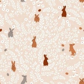 Wild Easter Bunnies Beige_Iveta Abolina