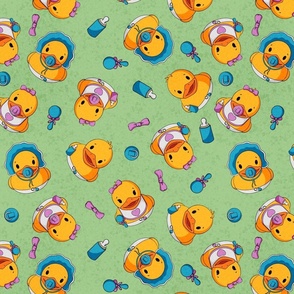 Baby Rubber Duck Scatter - Green