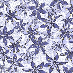 Peri Purple Pantone Floral: not a weed, large scale