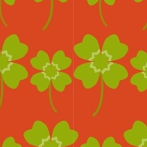 Four leaf clover/ tomato red
