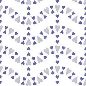 waves of hearts on a white background 12