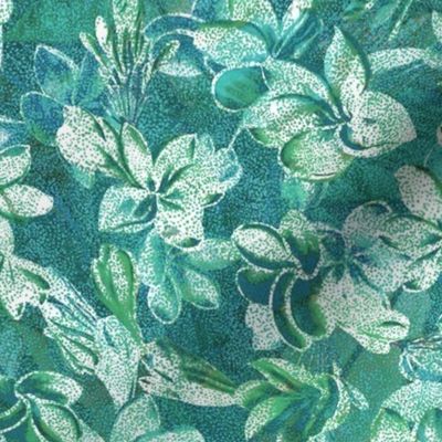 Plumeria Splash Faded Teal 300L