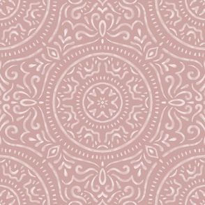 Watercolor Mandala - Dusty Rose