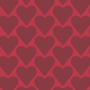 Valentine's Day dark red heart on red background