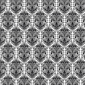 Black and White Flowers pattern