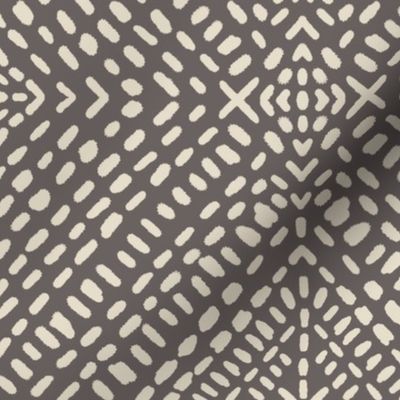 Abstract Boho Geometric Tile - warm gray
