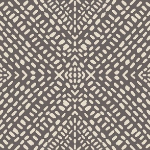 Abstract Boho Geometric Tile - warm gray