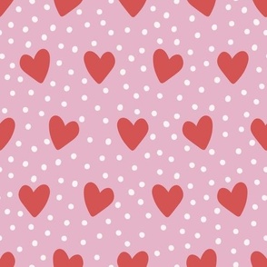 heart full of love - pink and red - large