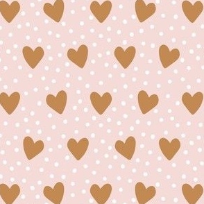 heart full of love - pink and gold - small