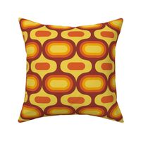 Retro Atomic Ogee ovals orange yellow