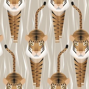 tigers and stripes on beige