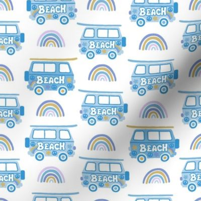 60's Baby Surf Caravan-blue modern