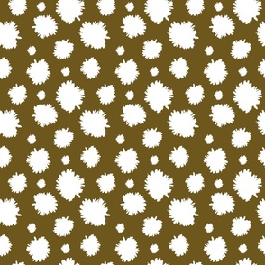 abstract flowers in greenish brown