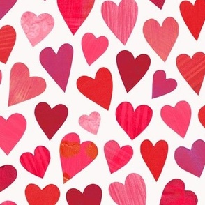 Handmade Love Hearts - Very Pink, large