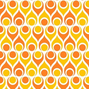 Retro mod teardrops yellow orange