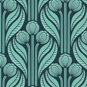 Fleur Elegant Floral | Regular Scale | Teal