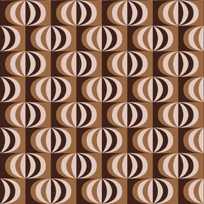 MCM striped ovals earthy brown