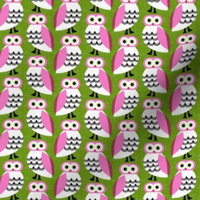 mid century owl-small scale fabric/jumbo wallpaper