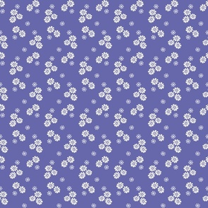 Periwinkle Cosmos Fabric, Wallpaper and Home Decor